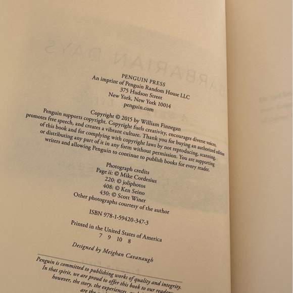 Coffee table Surf Bio Book “Barbarian Days” Finnegan Hardcover EUC F/NF Pulitzer - Picture 10 of 11